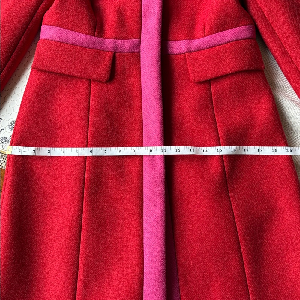 Boden Mitford Holiday Red Wool Coat - Picture 9 of 12